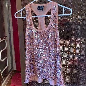 Champagne Sparkly Tank Top
